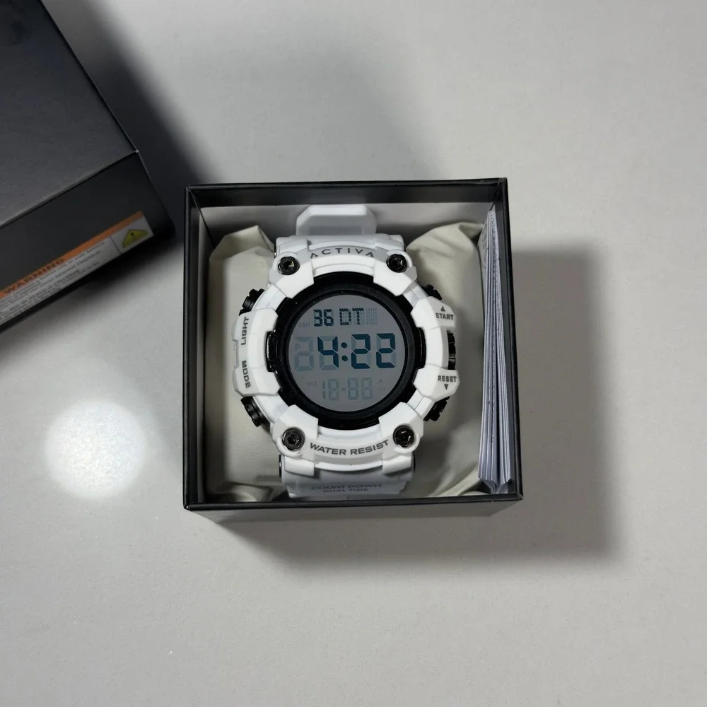 Activa Kadron X Invicta Digital Mens Watch 53mm White Water Resist ACW1968-004